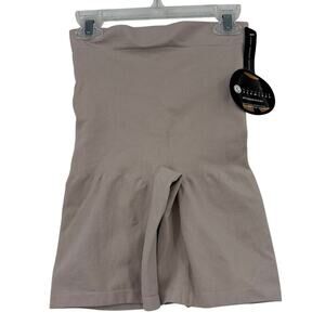 Nouvelle Shapewear High Waist Thigh Shaper Size L Beige Nude Lifts Slims Smooths